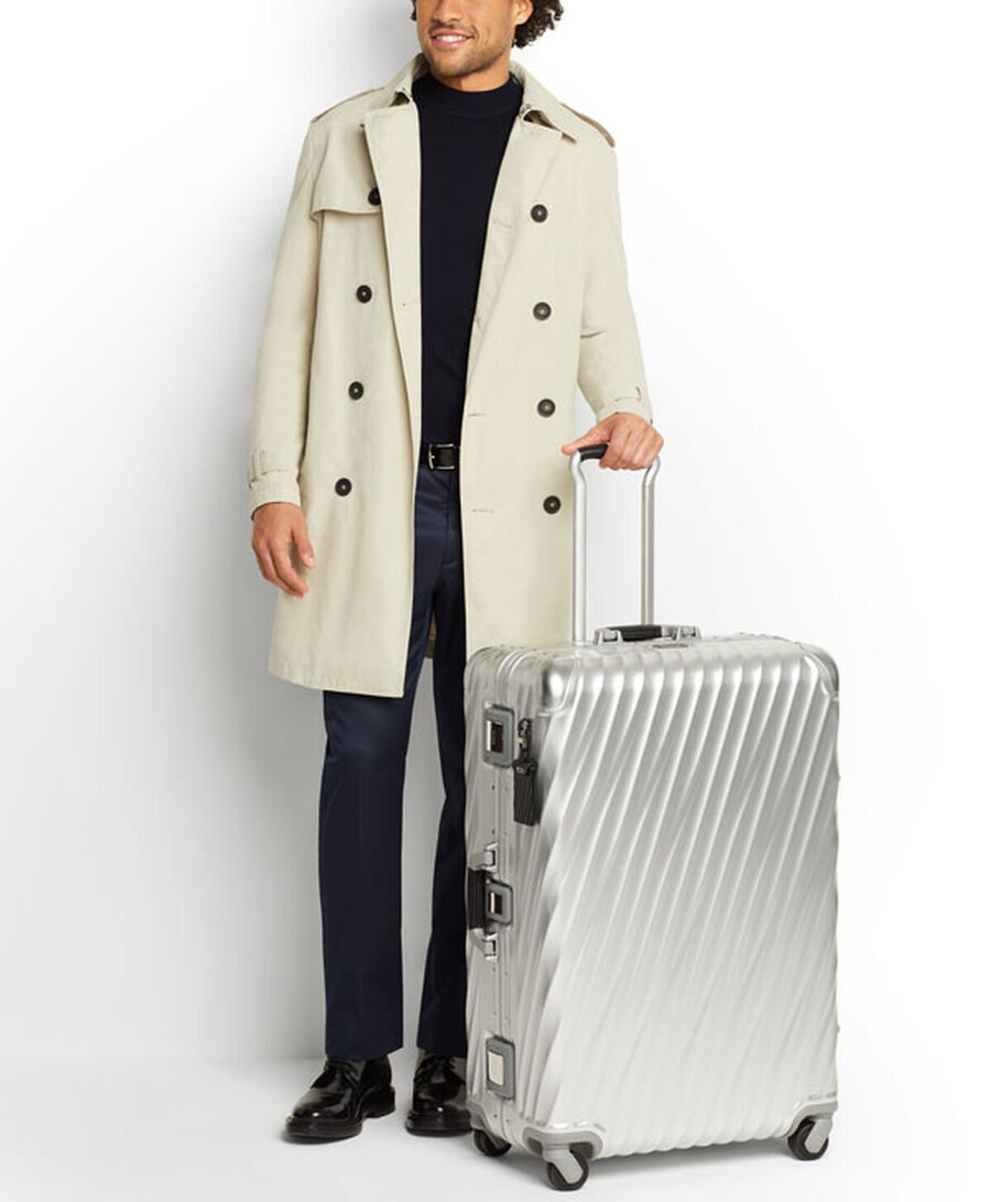 19 degree aluminium extended trip checked luggage 775 cm