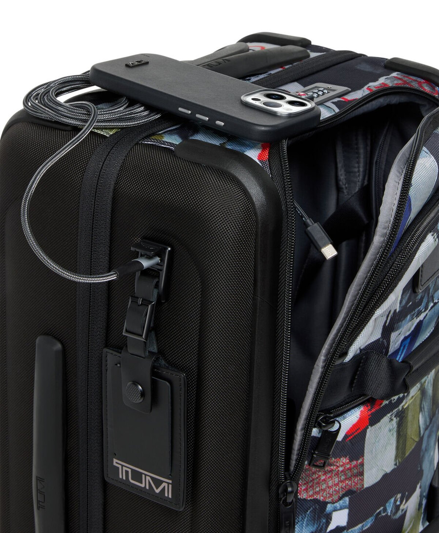 alpha international front lid dual access expandable carry-on 56 cm