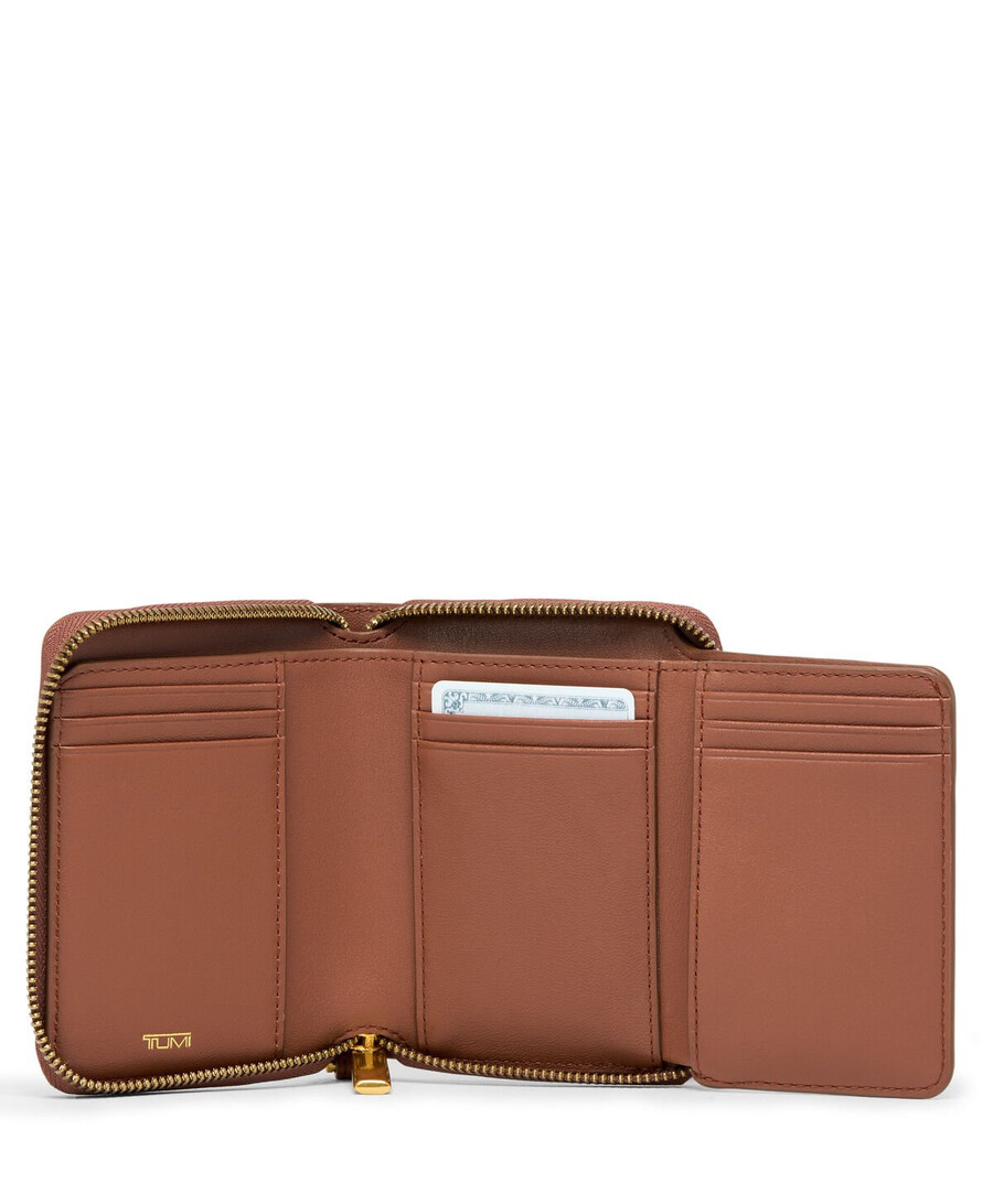 belden trifold zip-around wallet